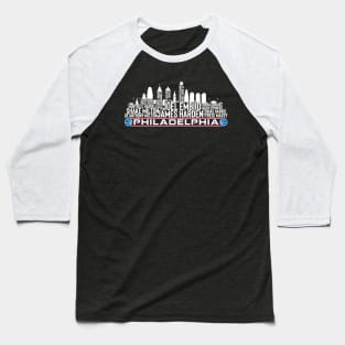 Philadelphia Basketball Team 23 Player Roster, Philadelphia City Skyline Baseball T-Shirt